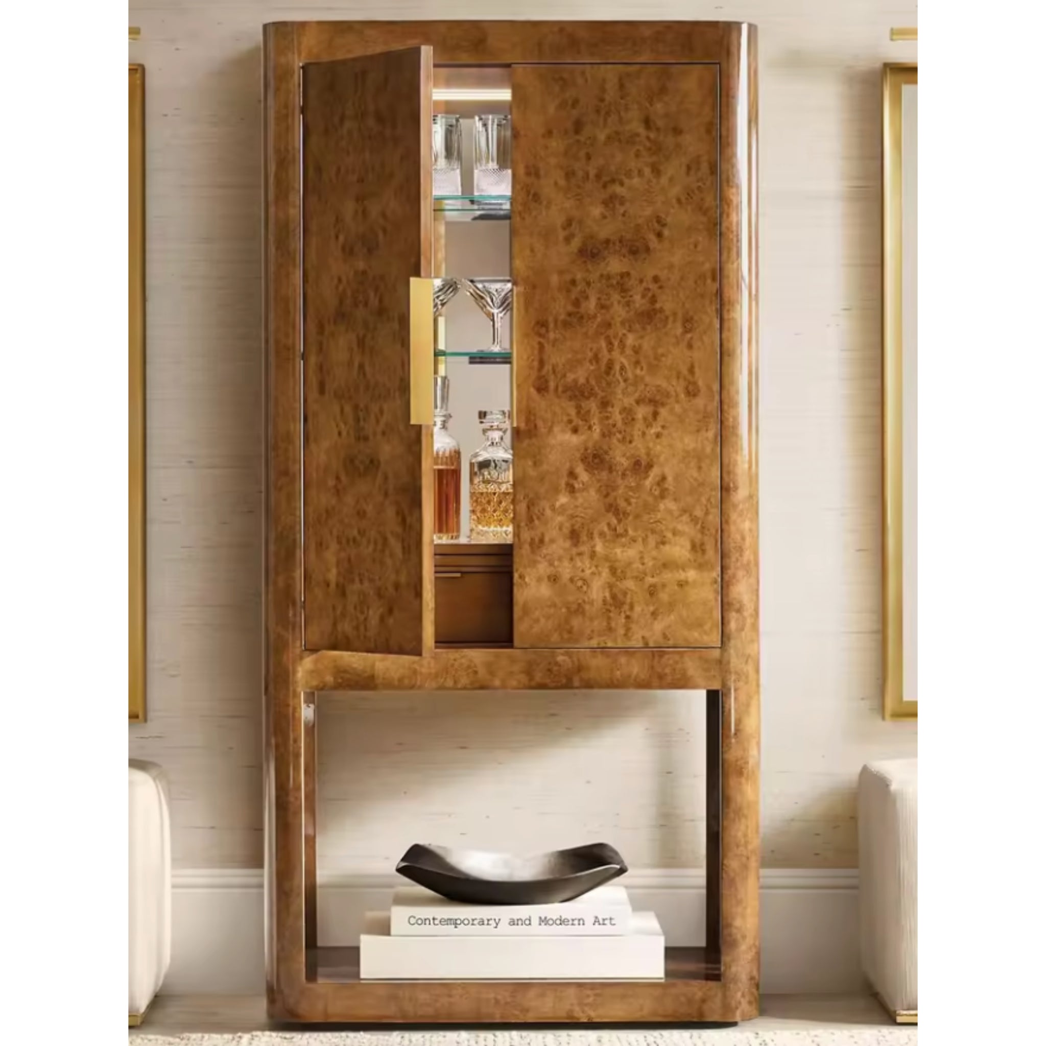 Aureum Luxe Marble Bar Cabinet