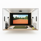 show the simulator from a front perspective, and show accessories